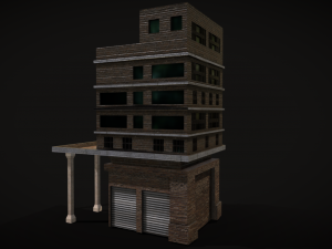 Building lowpoly Modelo 3D