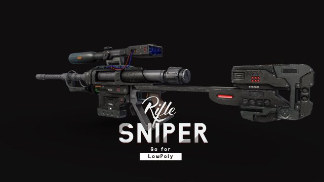 Sniper 3D Model .c4d .max .obj .3ds .fbx .stl .blend 
