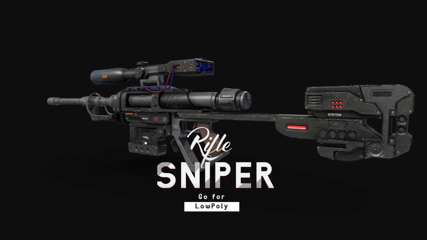 Sniper 3D Model .c4d .max .obj .3ds .fbx .stl .blend 