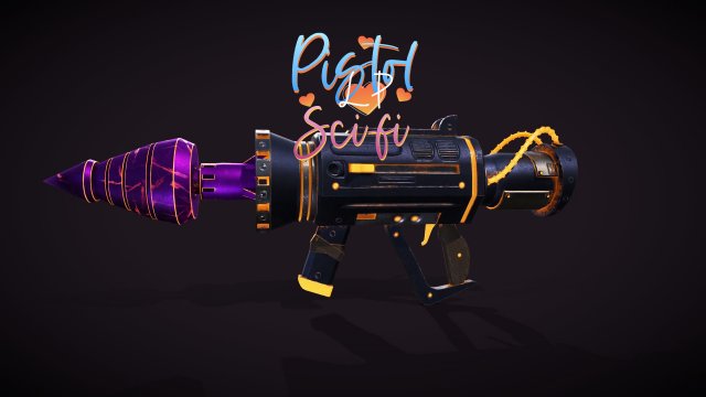 Sci-fi Pistol Modelo 3D .c4d .max .obj .3ds .fbx .stl .blend 