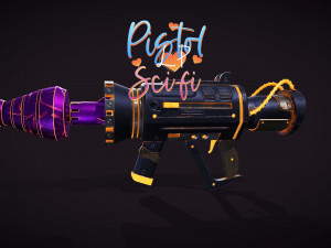Sci-fi Pistol 3D Model