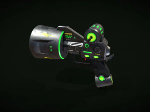 Sci-fi Pistol LowPoly 3D Model