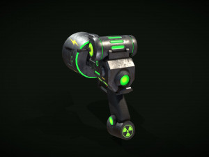 Sci-fi Pistol LowPoly Modelo 3D