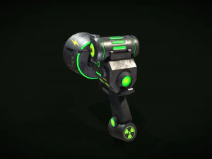 Sci-fi Pistol LowPoly 3D Model