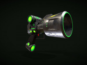 Sci-fi Pistol LowPoly Modelo 3D