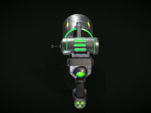 Sci-fi Pistol LowPoly Modelo 3D