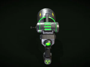 Sci-fi Pistol LowPoly 3D Model