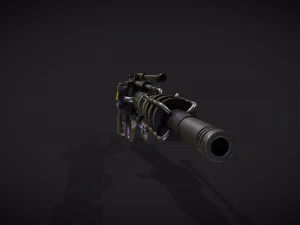 Rifle VerG Low-poly 3D Model