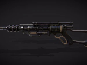 Rifle VerG Low-poly 3D Model