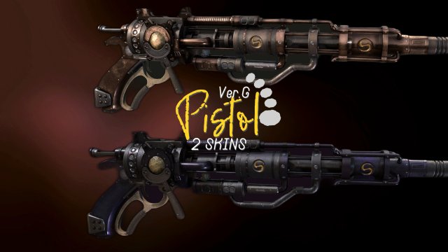 Pistol VerG 3D 모델 .c4d .max .obj .3ds .fbx .stl .blend 