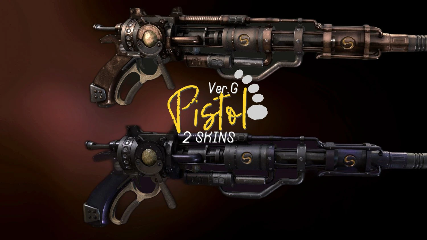 Pistol VerG 3D Model .c4d .max .obj .3ds .fbx .stl .blend