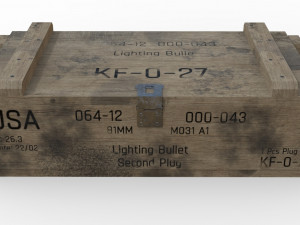 ammunition chest game ready pbr model Modèle 3D