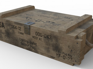 ammunition chest game ready pbr model Modèle 3D