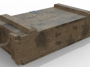 ammunition chest game ready pbr model 3D Model