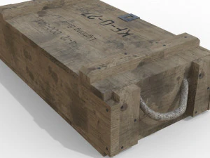 ammunition chest game ready pbr model 3D Model