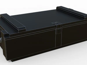 ammunition chest game ready pbr model 3D Model