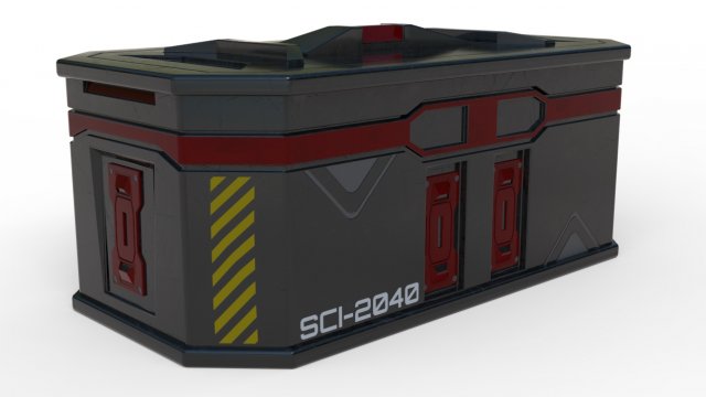 sci-fi box game reay pbr model Modelo 3D .c4d .max .obj .3ds .fbx .stl .blend
