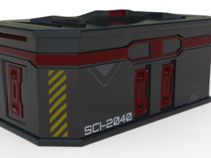 sci-fi box game reay pbr model 3D Model