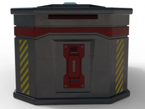 sci-fi box game reay pbr model 3D Model
