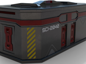 sci-fi box game reay pbr model Modelo 3D