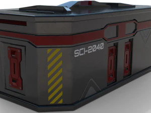 sci-fi box game reay pbr model 3D Model