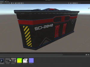sci-fi box game reay pbr model 3D Model