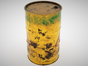 pbr barrel gameready model 3D Model