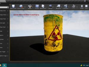 pbr barrel gameready model 3D Model