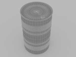pbr barrel gameready model 3D Model