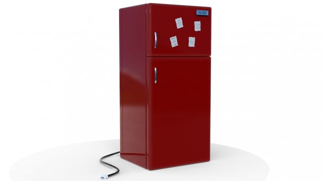 3d toons fridge model low-poly 3D Model .c4d .max .obj .3ds .fbx .stl .blend 