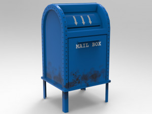 game ready mailbox pbr low-poly 3D Model