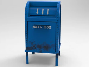 game ready mailbox pbr low-poly 3D Model