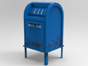 game ready mailbox pbr low-poly 3D 모델