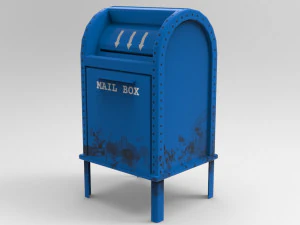 game ready mailbox pbr low-poly 3D Model
