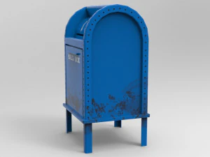 game ready mailbox pbr low-poly 3D Model