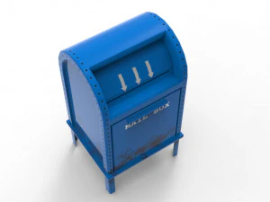 game ready mailbox pbr low-poly 3D Model