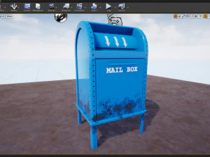 game ready mailbox pbr low-poly 3D Model