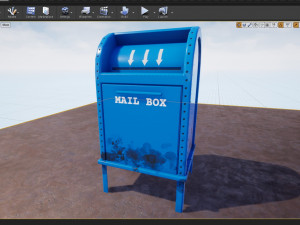 game ready mailbox pbr low-poly 3D 모델