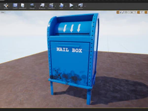game ready mailbox pbr low-poly 3D Model