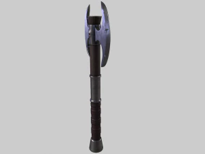 Double Warrior Axe Stylized 3D Model
