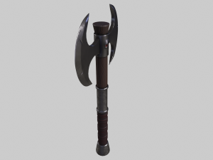 Double Warrior Axe Stylized 3D 模型