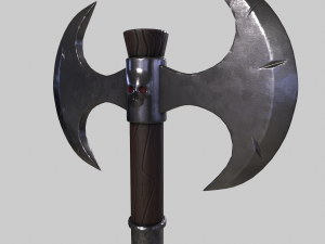 Double Warrior Axe Stylized 3D 模型