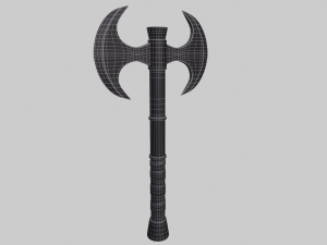 Double Warrior Axe Stylized 3D 模型