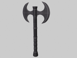 Double Warrior Axe Stylized 3D 模型