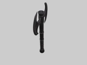 Double Warrior Axe Stylized 3D Model