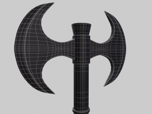 Double Warrior Axe Stylized 3D 模型