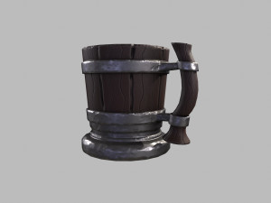 Stylized Mug GameReady Model Modello 3D