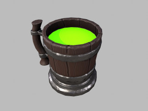 Stylized Mug GameReady Model Modello 3D
