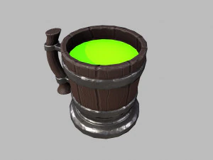 Stylized Mug GameReady Model 3D Model