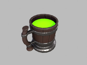 Stylized Mug GameReady Model Modello 3D